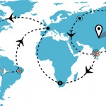 Airline Plane Flight Travel Plans Connections Map