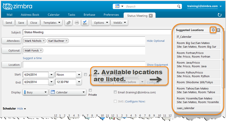 Did You Know? Suggest a Location for a Meeting - Zimbra : Blog