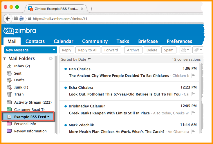 Blog Rss Feed Example Back In 2005 It Was The Latest Thing As 