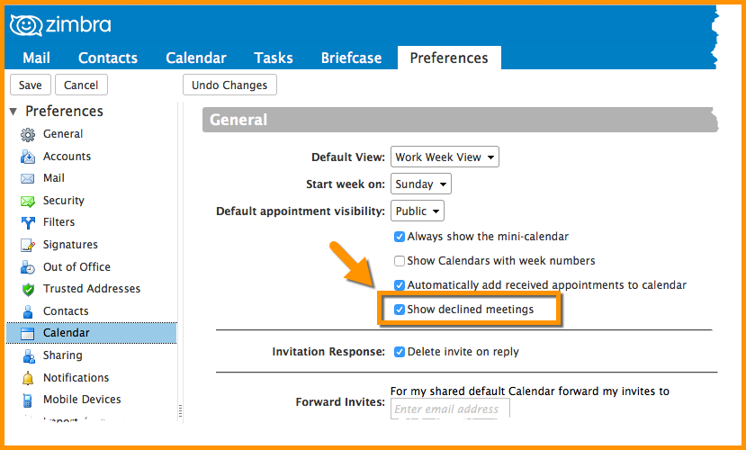 Did You Know Show/Hide Declined Meetings Zimbra Blog